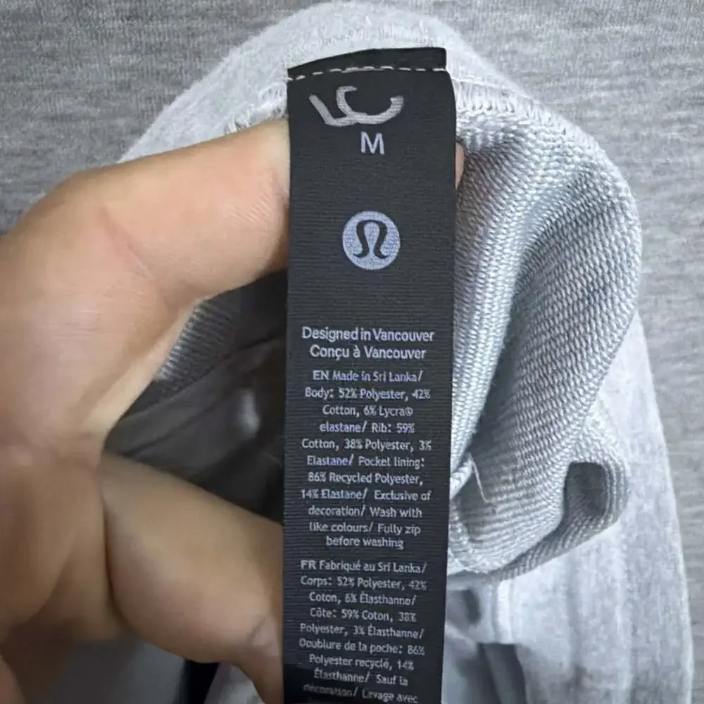 Lululemon Men's Size Medium Gray Cotton Blend City Sweat Jogger Pants